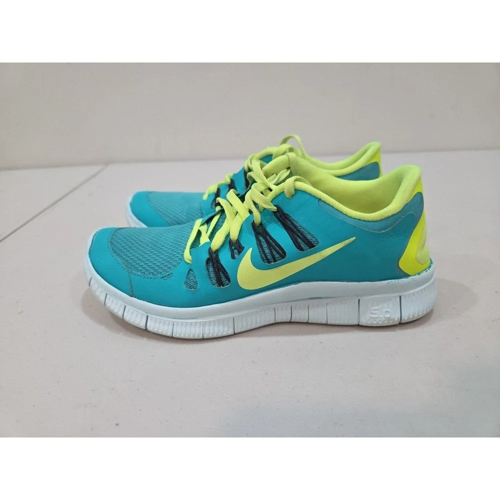 Nike Free 5.0 Women's Size 7 Running Shoes Teal Multicolor